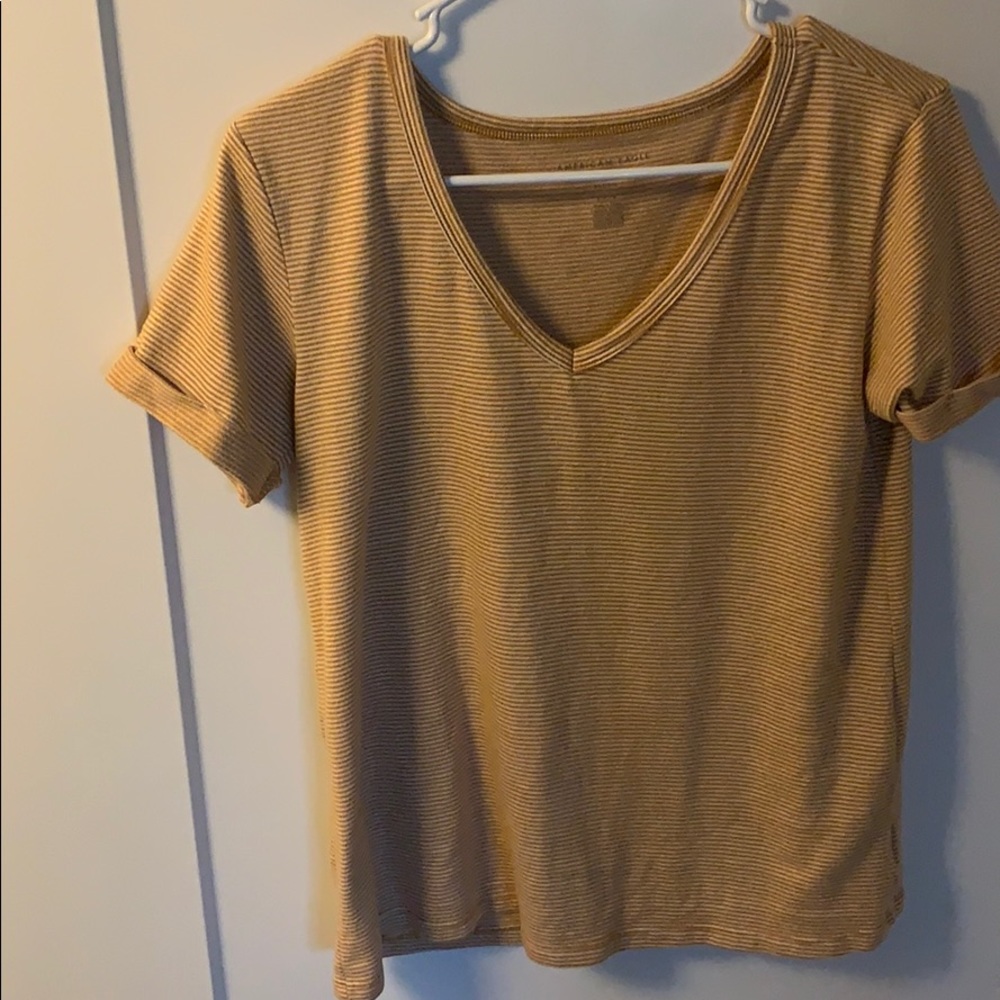 Striped yellow and white shirt